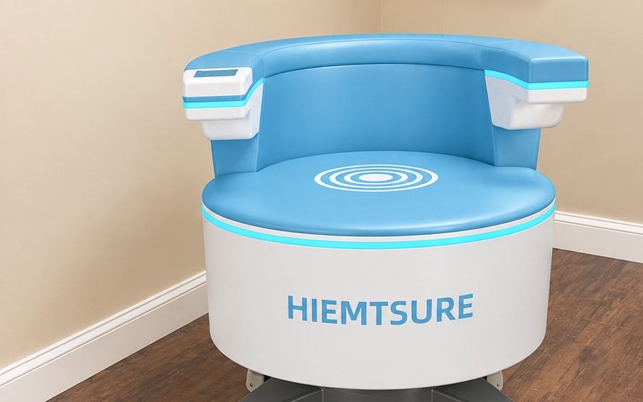 The pelvic floor chair in our private treatment room in Richardson